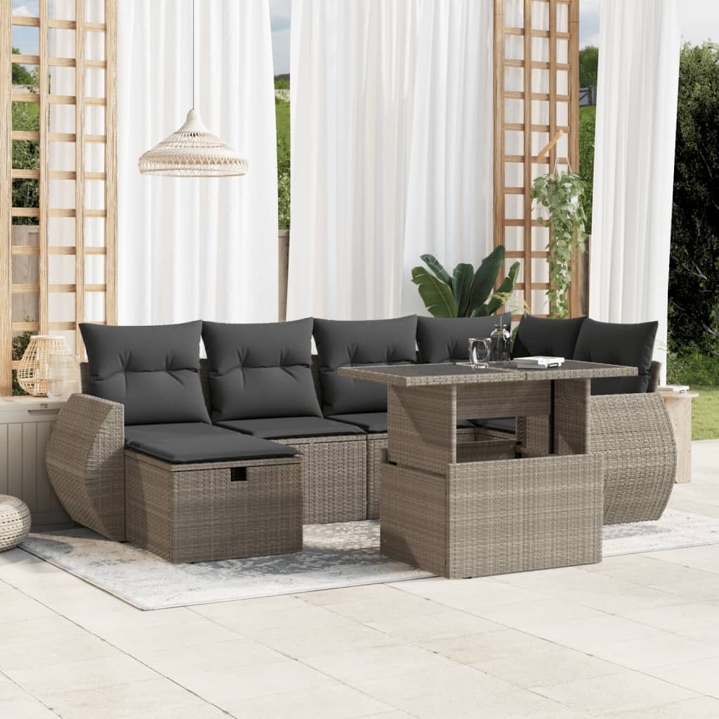 7-dijelni set vrtnih sofa od poliratana