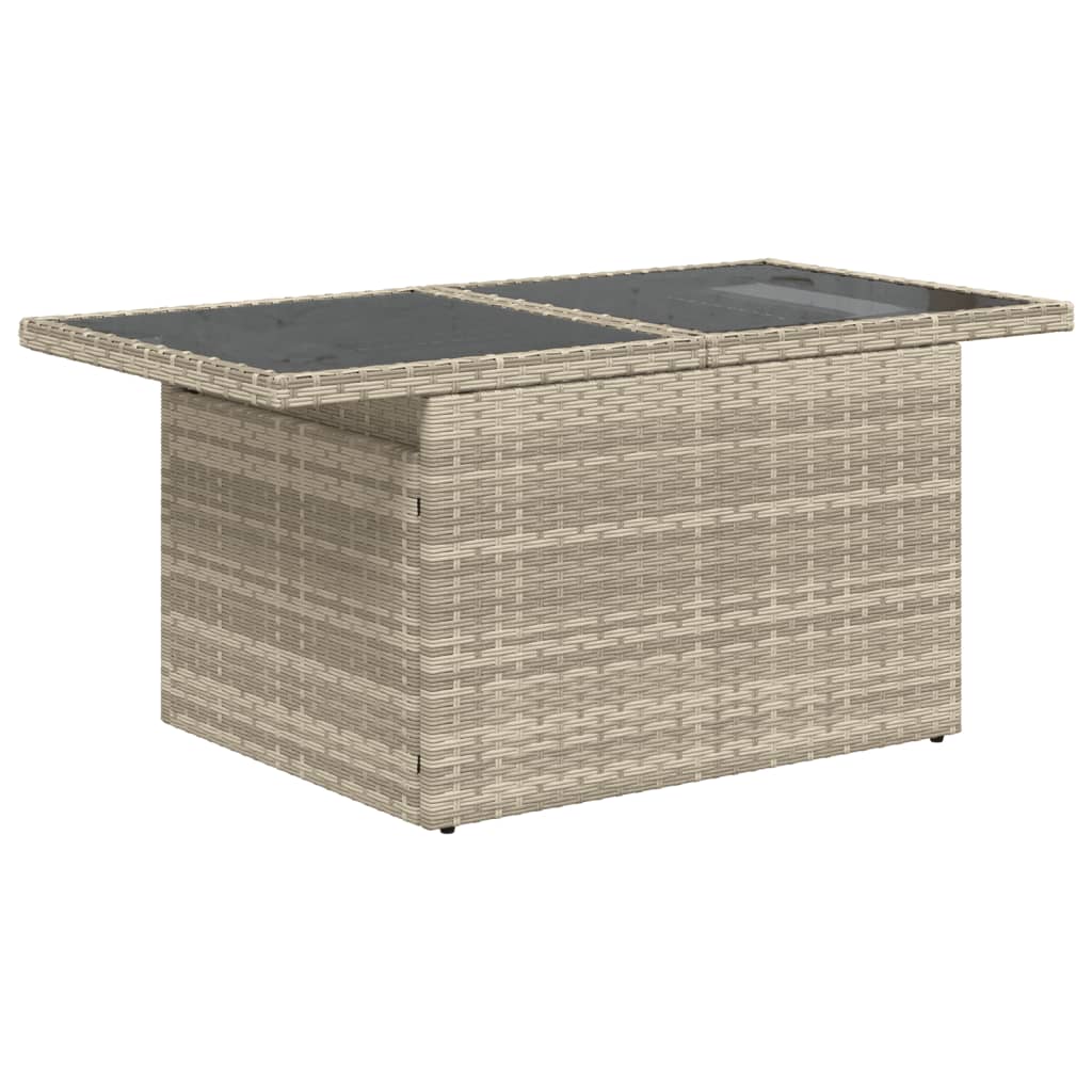 8-dijelni set vrtnih sofa od poliratana s jastucima svjetlosivi