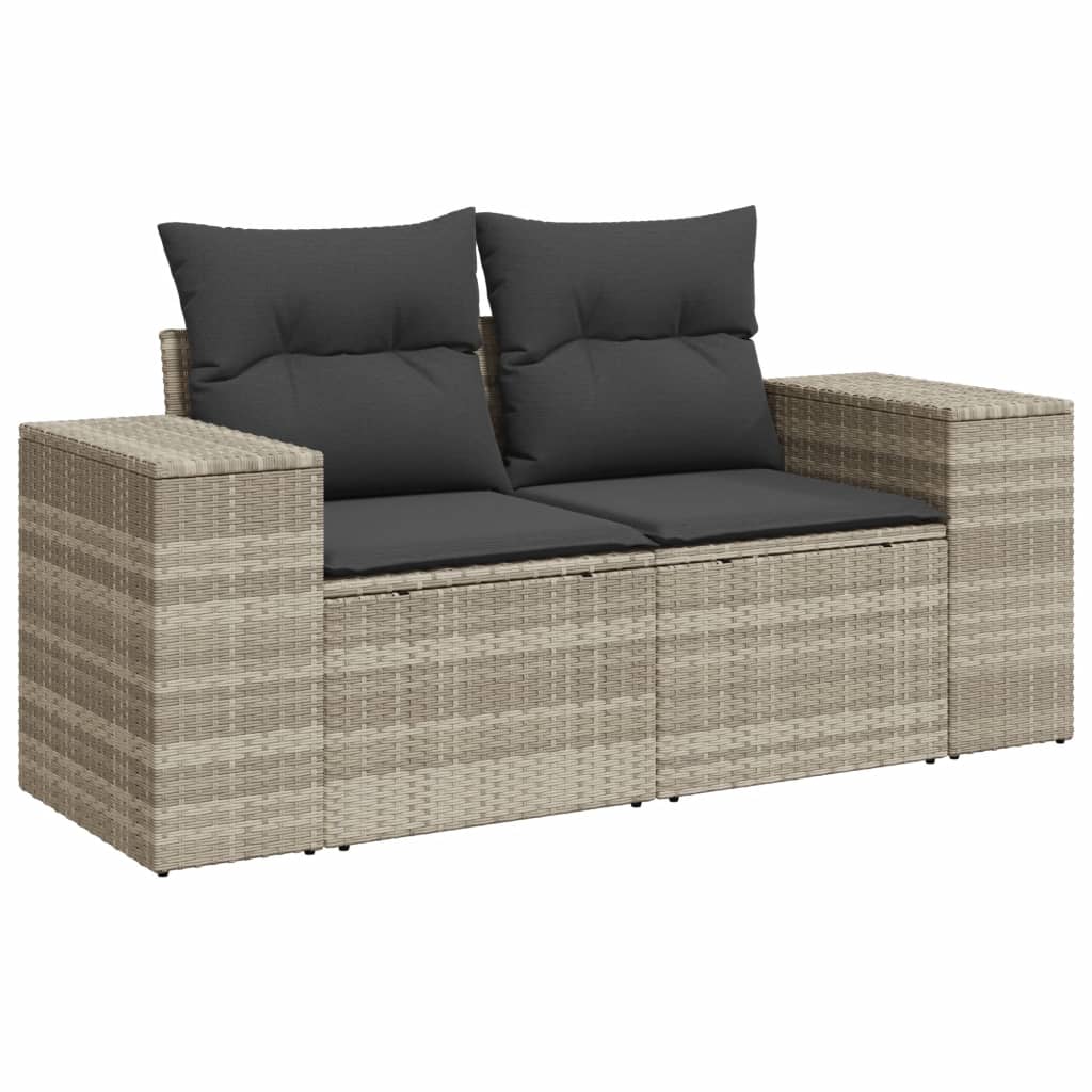 7-dijelni set vrtnih sofa svjetlosivi od poliratana
