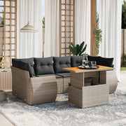 7-dijelni set vrtnih sofa sivi od poliratana