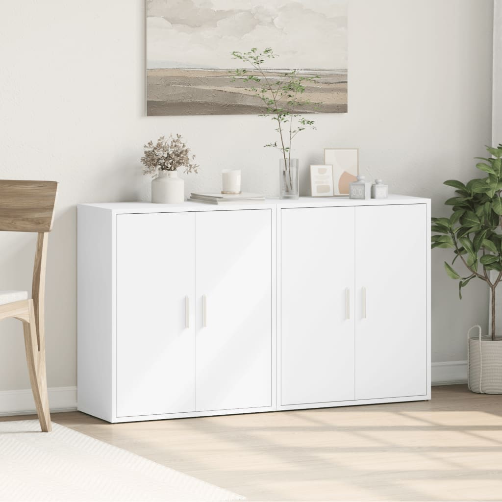 Komoda 2 kom bijela 60 x 31 x 70 cm od konstruiranog drva