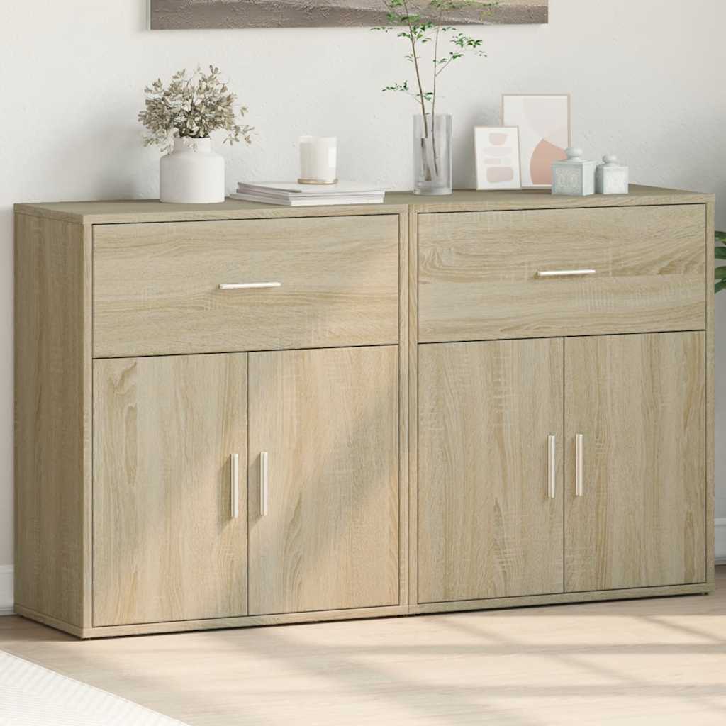Komoda 2 kom sonoma hrast 60 x 31 x 70 cm od konstruiranog drva