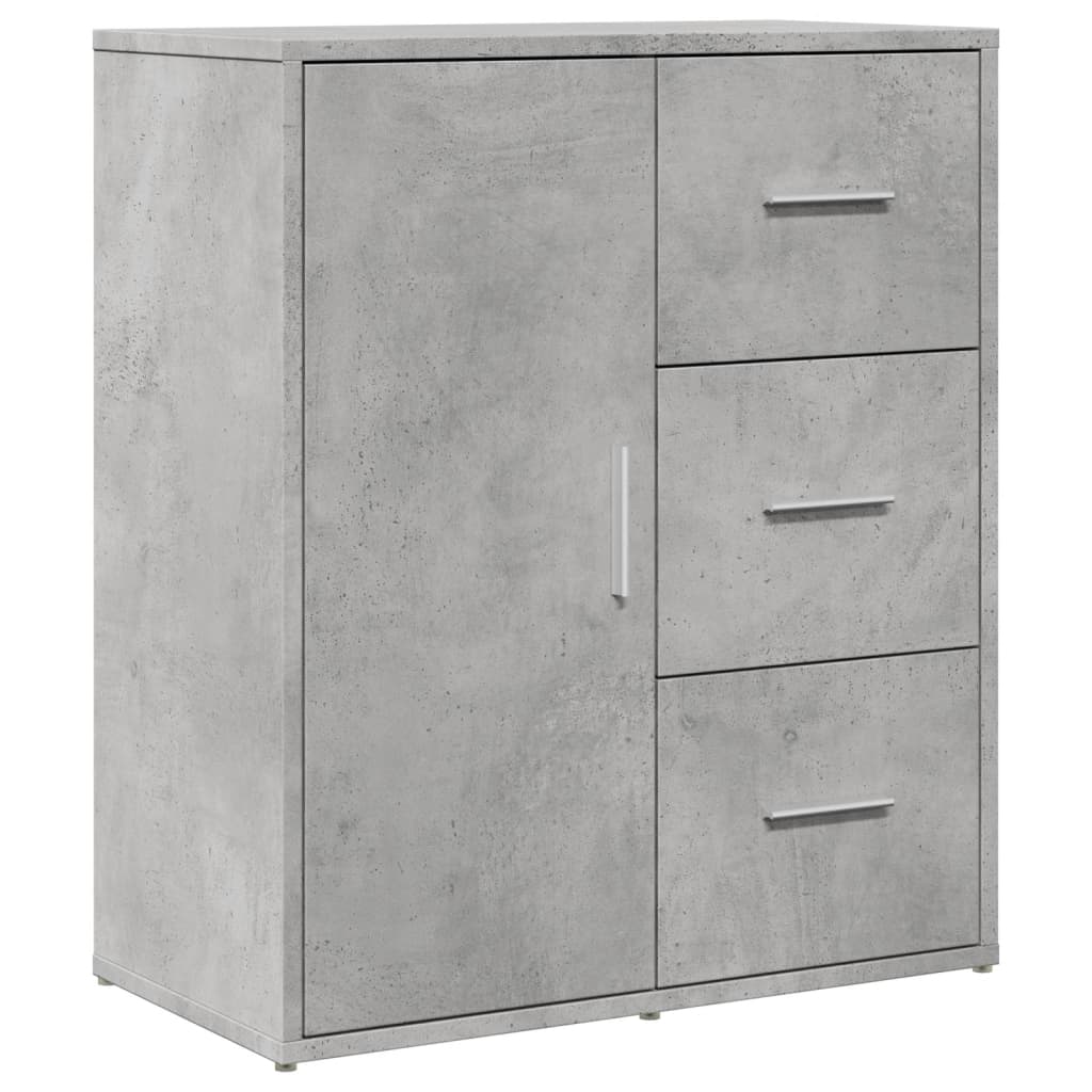 Komode 2 kom beton sive 60 x 31 x 70 cm od konstruiranog drva
