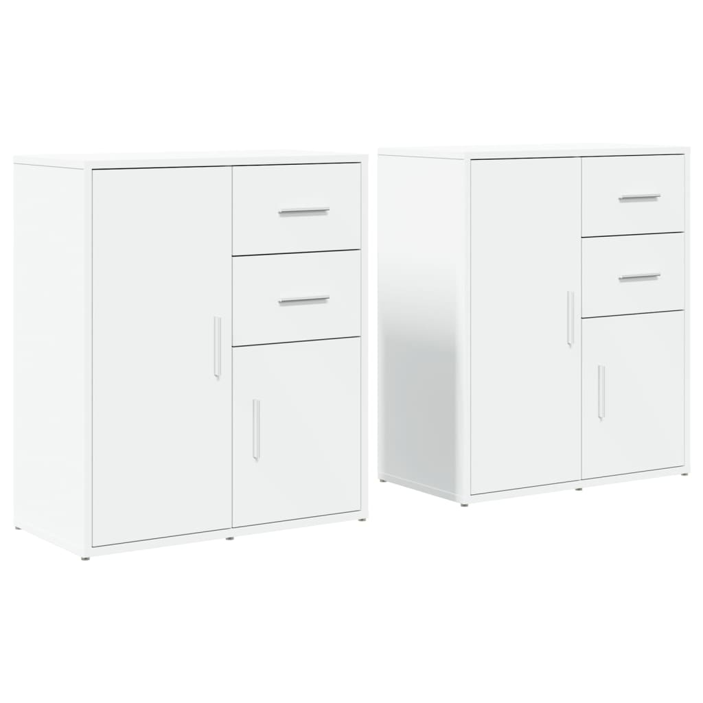 Komoda 2 kom bijela 60 x 31 x 70 cm od konstruiranog drva