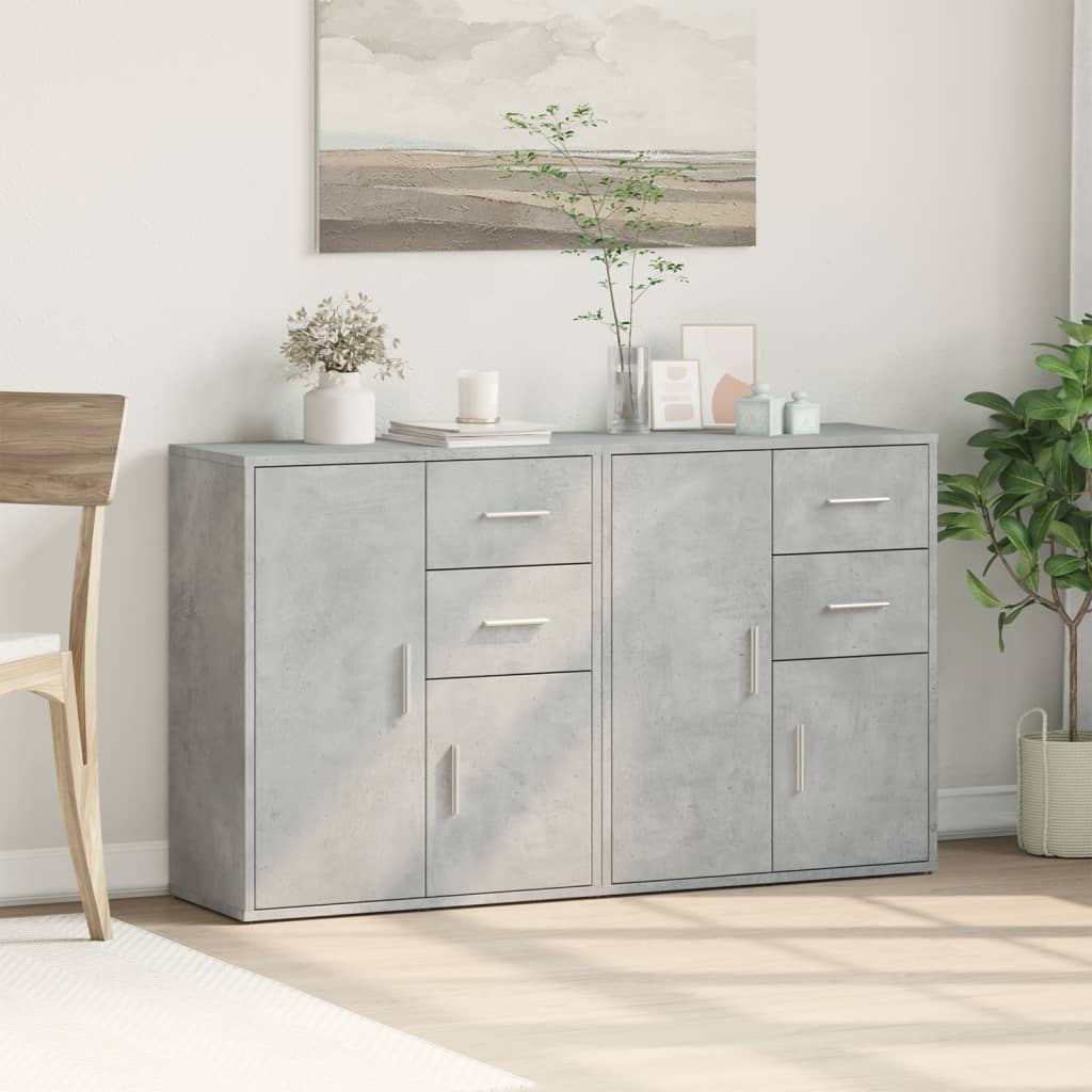 Komode 2 kom beton sive 60 x 31 x 70 cm od konstruiranog drva