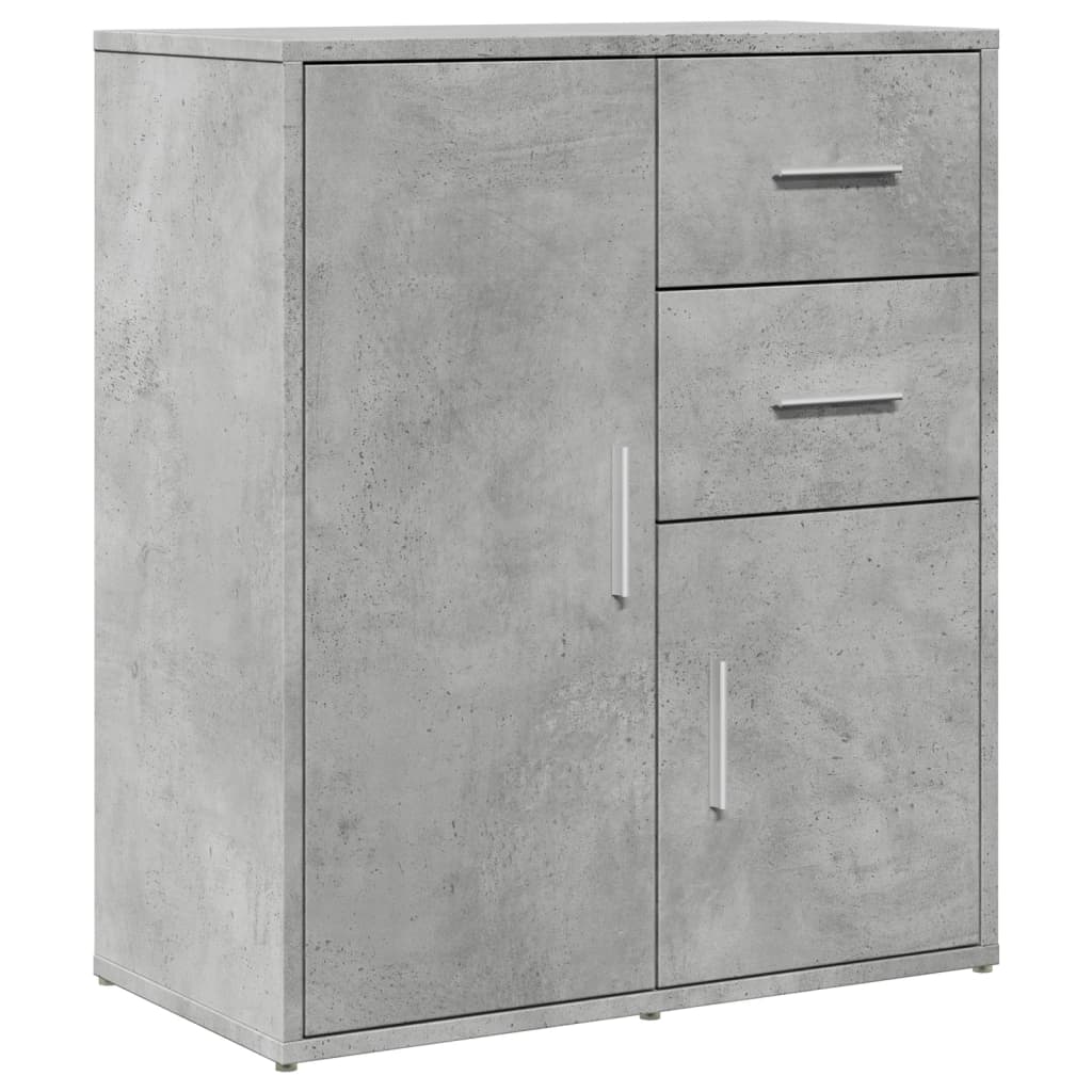 Komode 2 kom beton sive 60 x 31 x 70 cm od konstruiranog drva