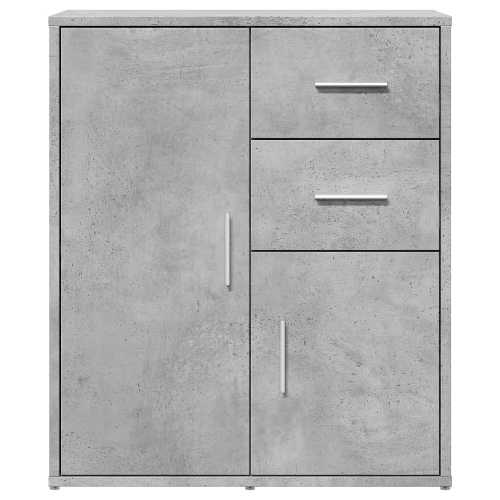 Komode 2 kom beton sive 60 x 31 x 70 cm od konstruiranog drva