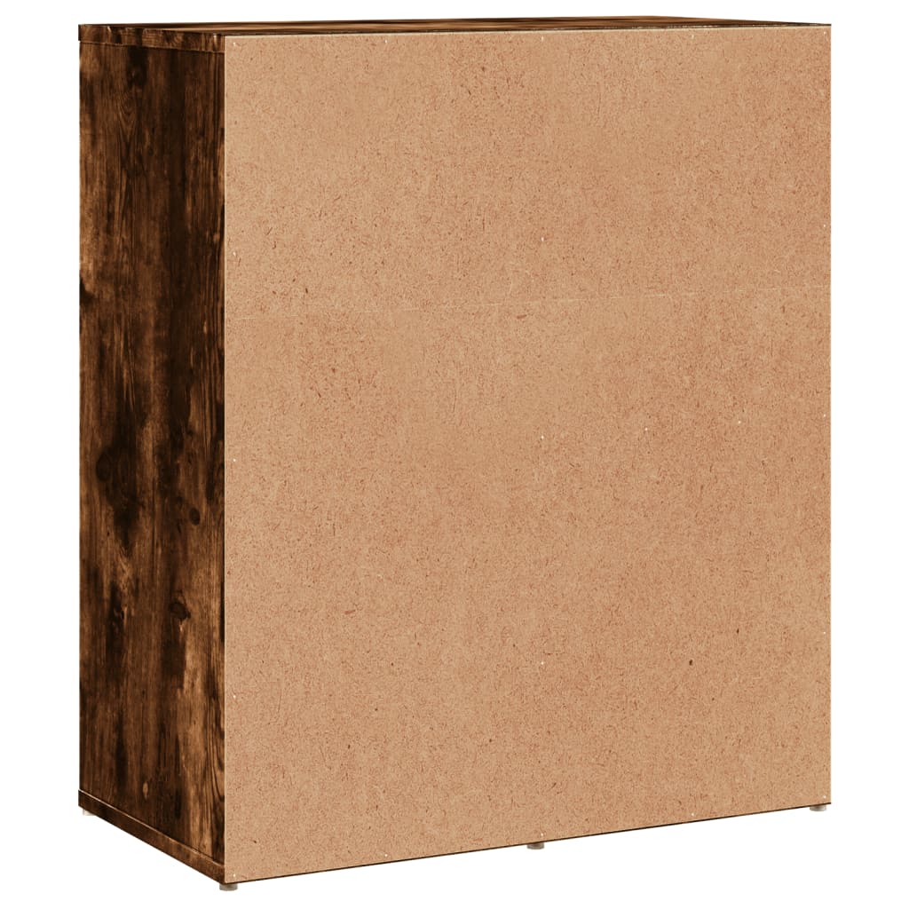 Komoda 2 kom dimljeni hrast 60x31x70 cm od konstruiranog drva