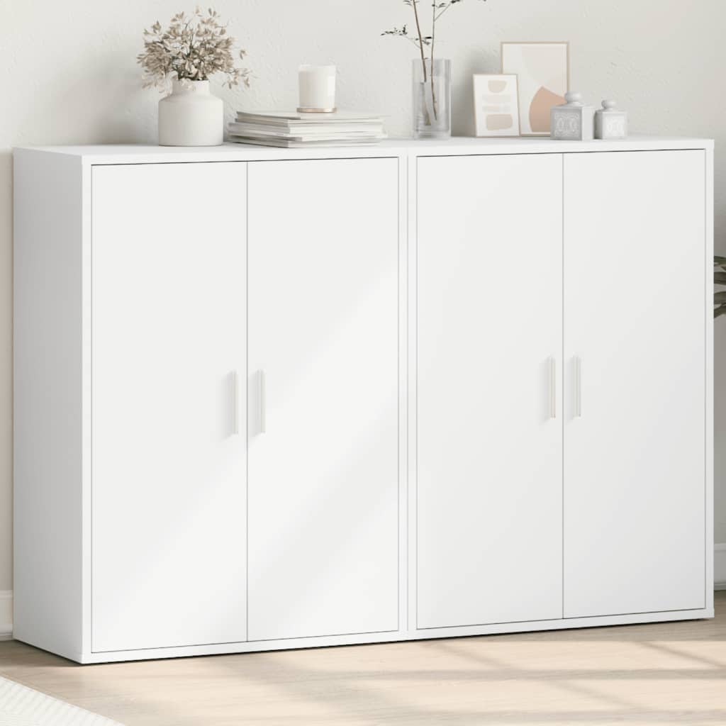 Komoda 2 kom bijela 60x31x84 cm od konstruiranog drva