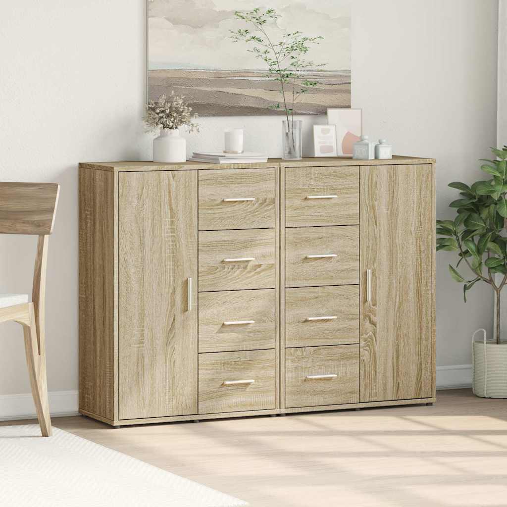 Komoda 2 kom boja hrasta sonome 60x31x84 cm konstruiranog drva Smeđa