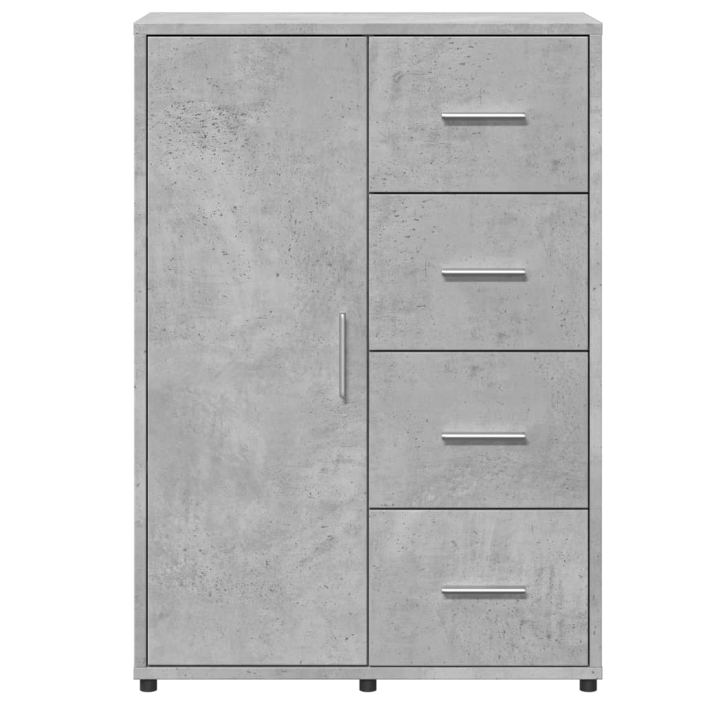 Komoda 2 kom siva boja betona 60x31x84 cm od konstruiranog drva