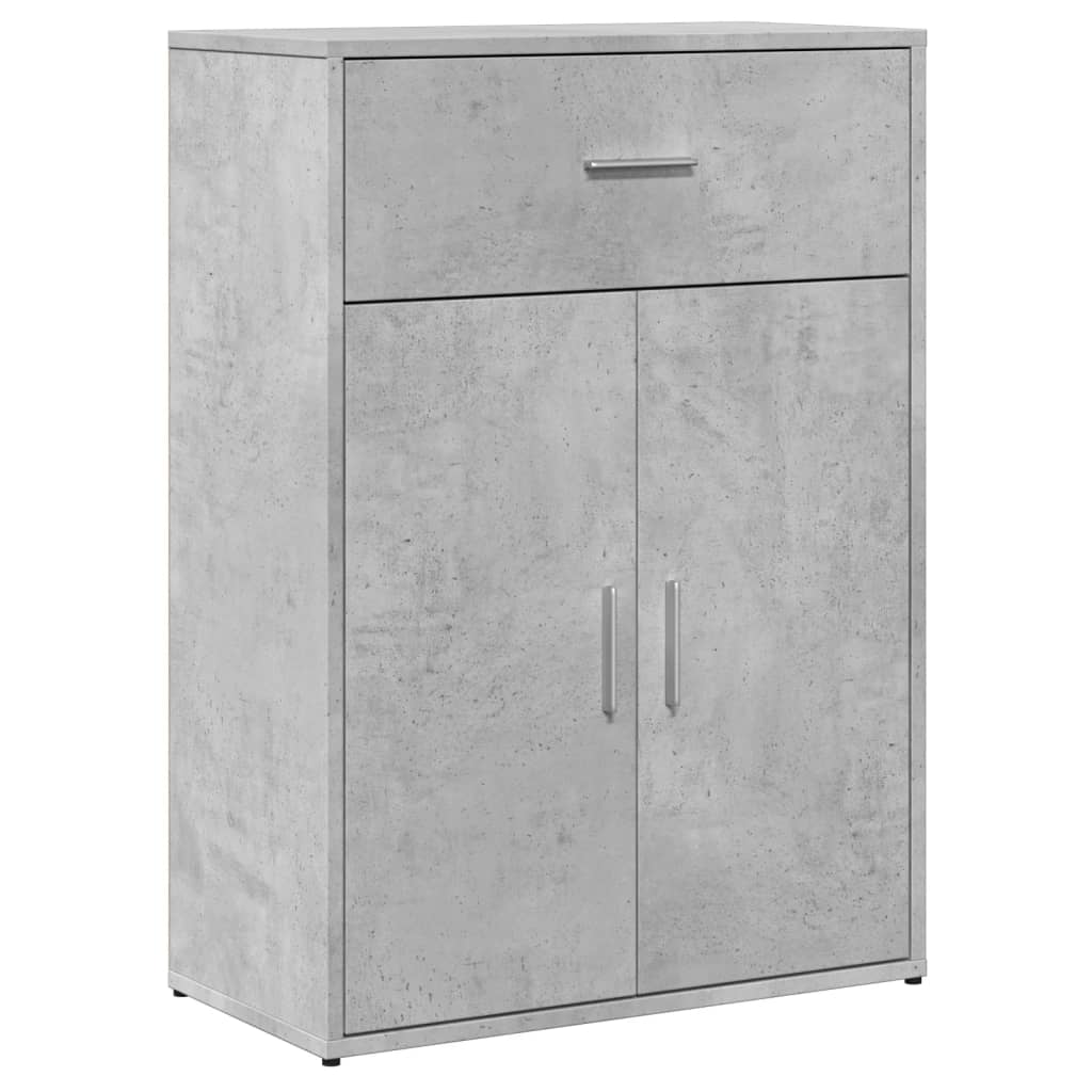 Komoda 2 kom siva boja betona 60x30x84 cm od konstruiranog drva