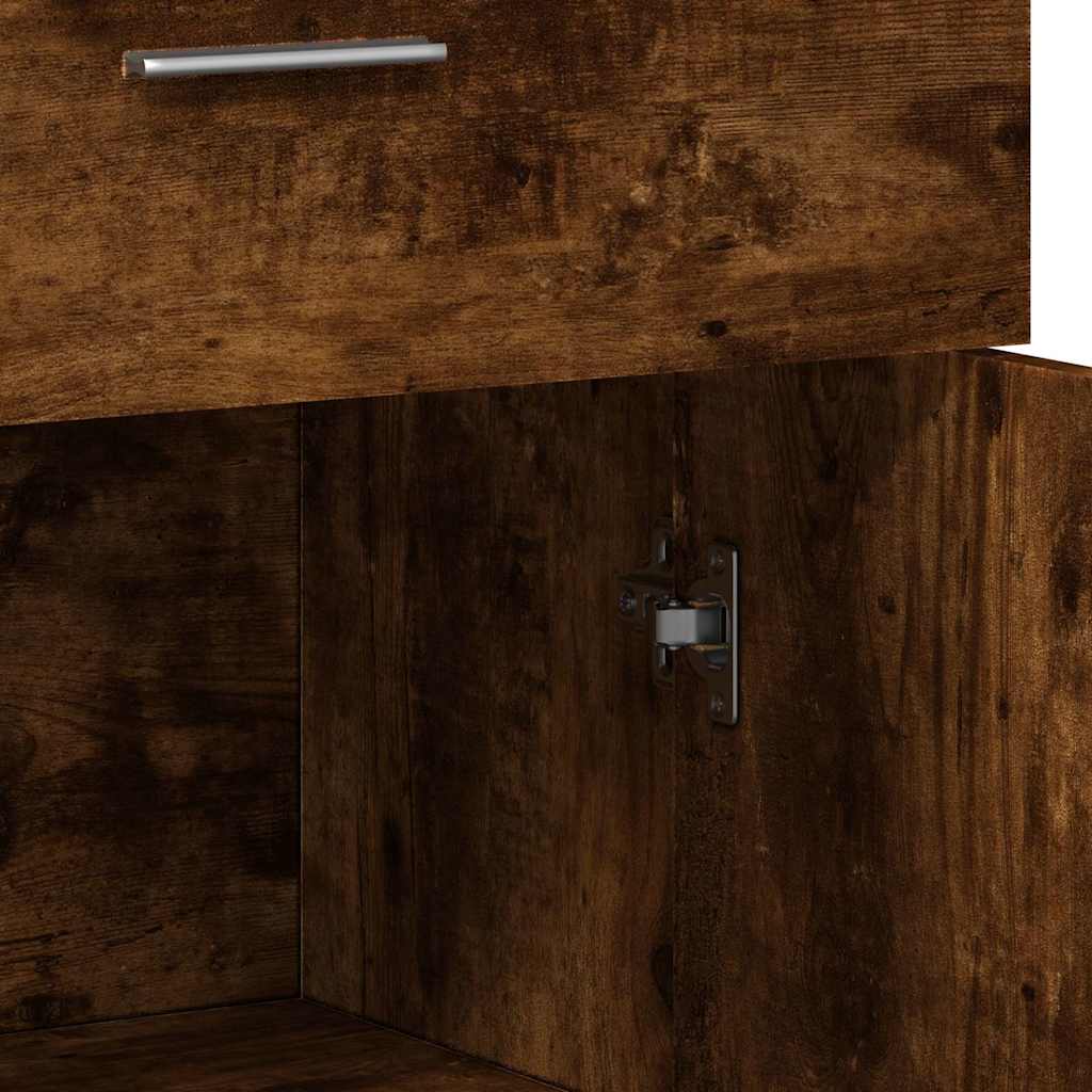 Komoda 2 kom boja dimljenog hrasta 60x30x84cm konstruirano drvo