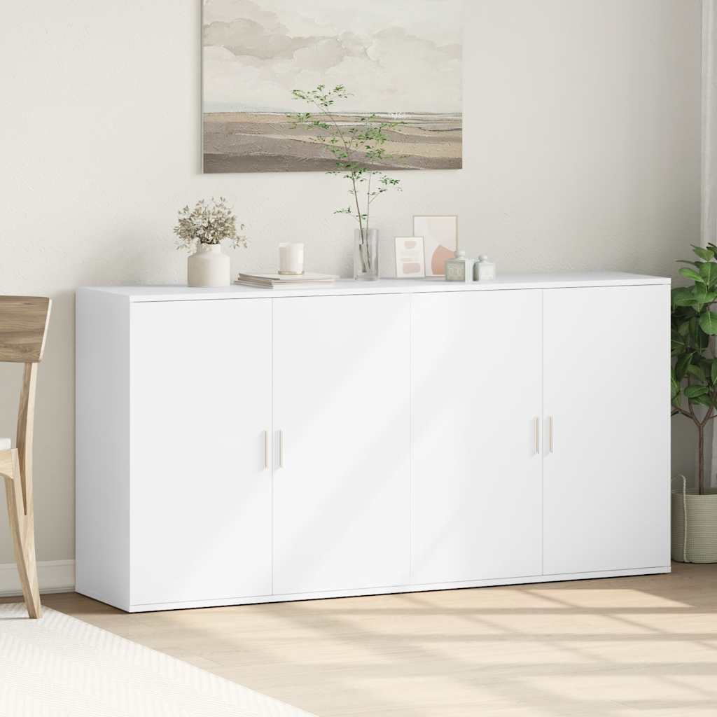 Komoda 2 kom bijeli 79x38x80 cm od konstruiranog drva