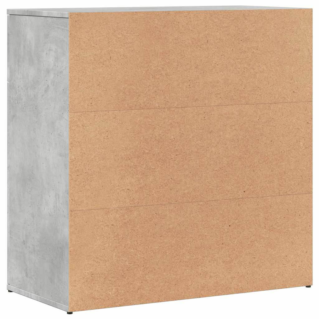Komoda 2 kom siva boja betona 79x38x80 cm od konstruiranog drva