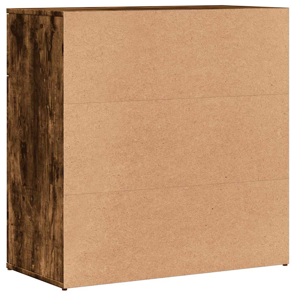Komoda 2 kom boja dimljenog hrasta 79x38x80cm konstruirano drvo