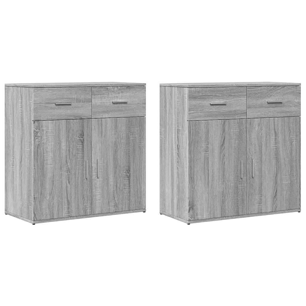 Komoda 2 kom boja hrasta sonome 79x38x80 cm konstruiranog drva
