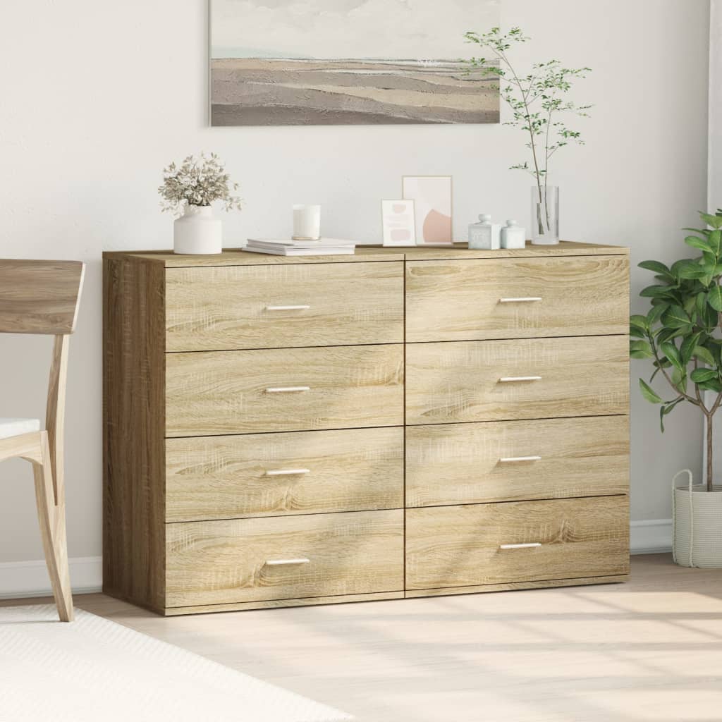 Komoda 2 kom boja hrasta sonome 60x39x80 cm konstruiranog drva