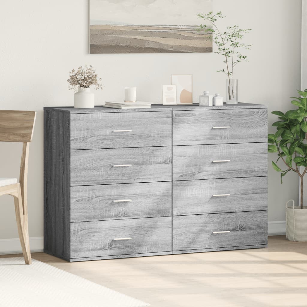 Komoda 2 kom boja hrasta sonome 60x39x80 cm konstruiranog drva