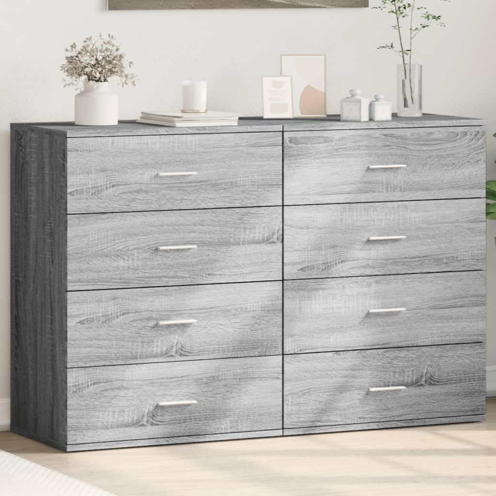 Komoda 2 kom boja hrasta sonome 60x39x80 cm konstruiranog drva