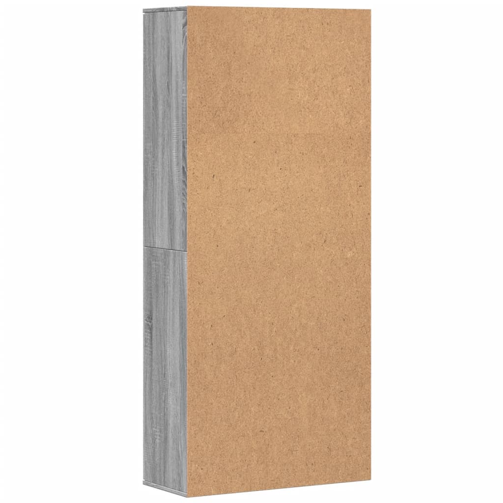 Visoka komoda siva sonome 80x35x180 cm od konstruiranog drva