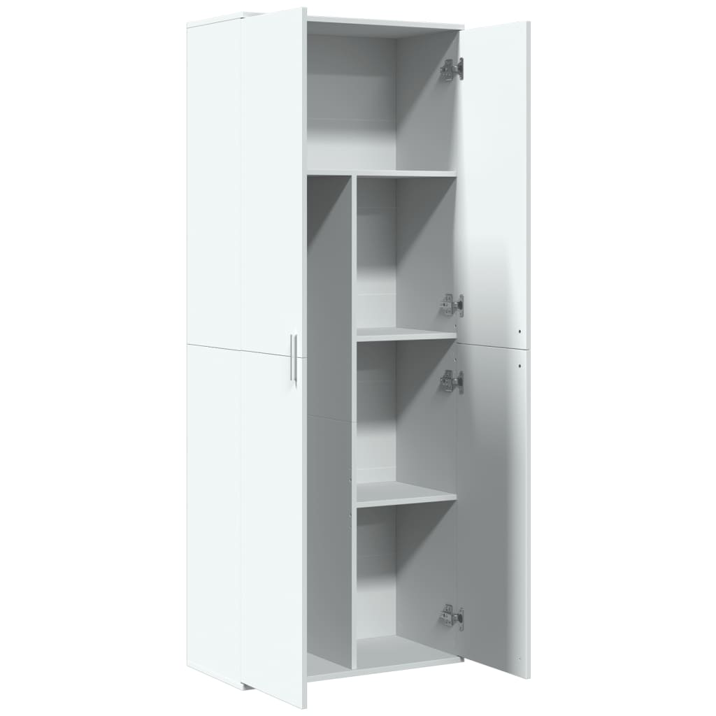 Visoka komoda bijela 70x35x180 cm od konstruiranog drva