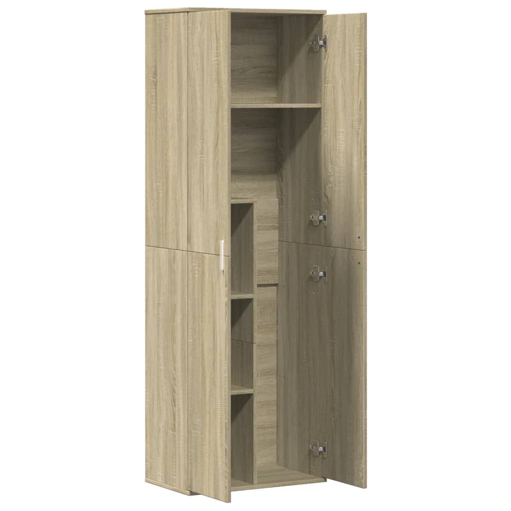 Visoka komoda boja hrasta sonome 60x35x180 cm konstruirano drvo