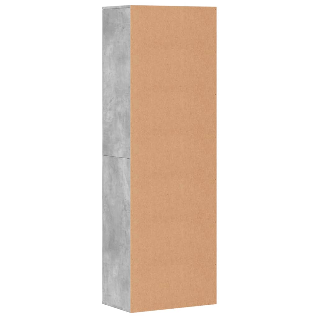 Visoka komoda siva boja betona 60x35x180 cm konstruirano drvo
