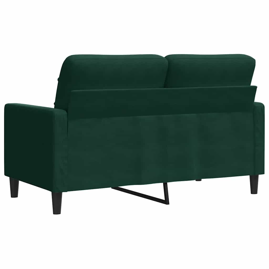 Dvosjed tamnozeleni 120 cm baršunasti