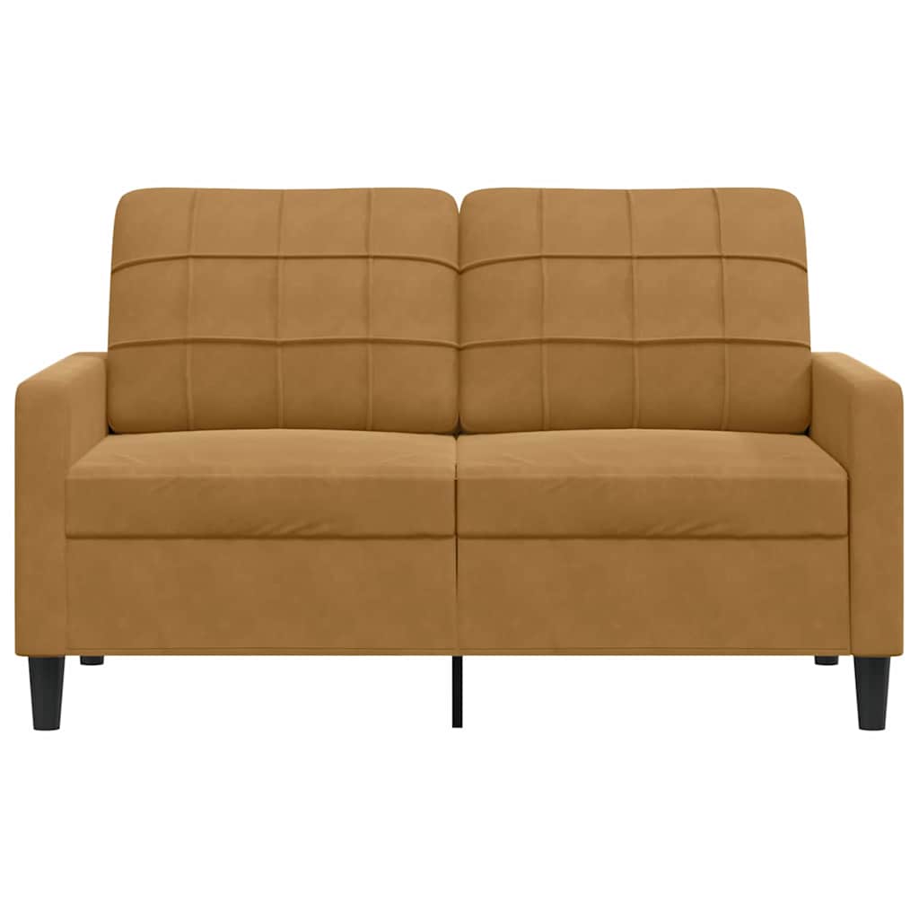 Dvosjed smeđi 120 cm baršunasti