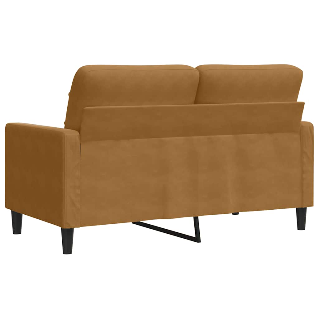 Dvosjed smeđi 120 cm baršunasti