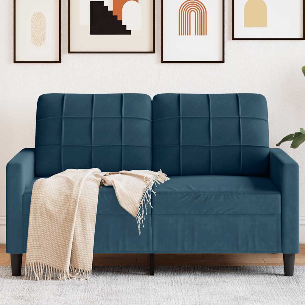 Dvosjed Plava 120 cm baršunasti
