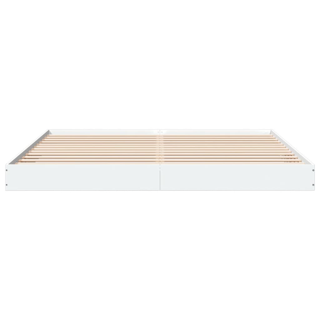 Okvir za krevet bijeli 200 x 200 cm od konstruiranog drva