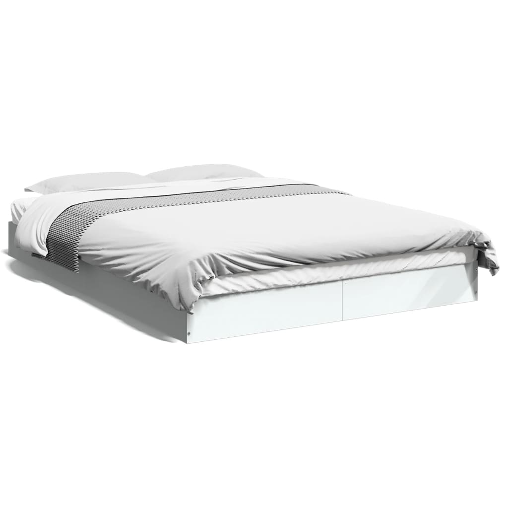 Okvir za krevet bijeli 135x190 cm konstruirano drvo