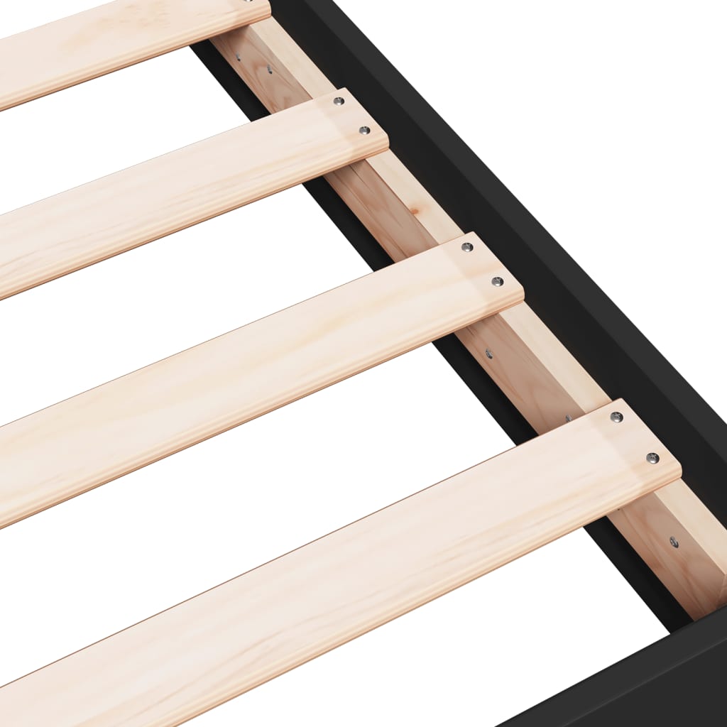 Okvir za krevet crni 100x200 cm konstruirano drvo