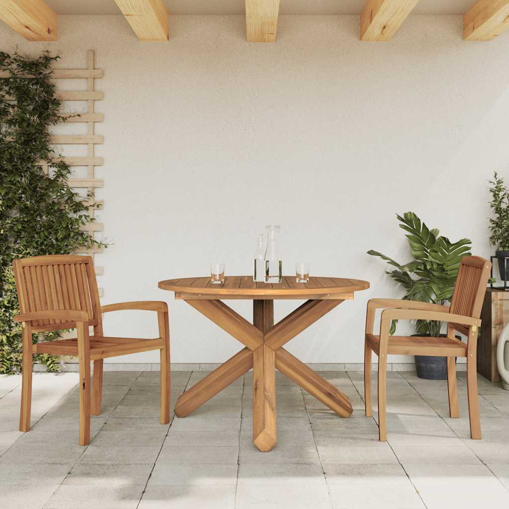 Vrtni stol Ø109x74 cm Masivno tikovino