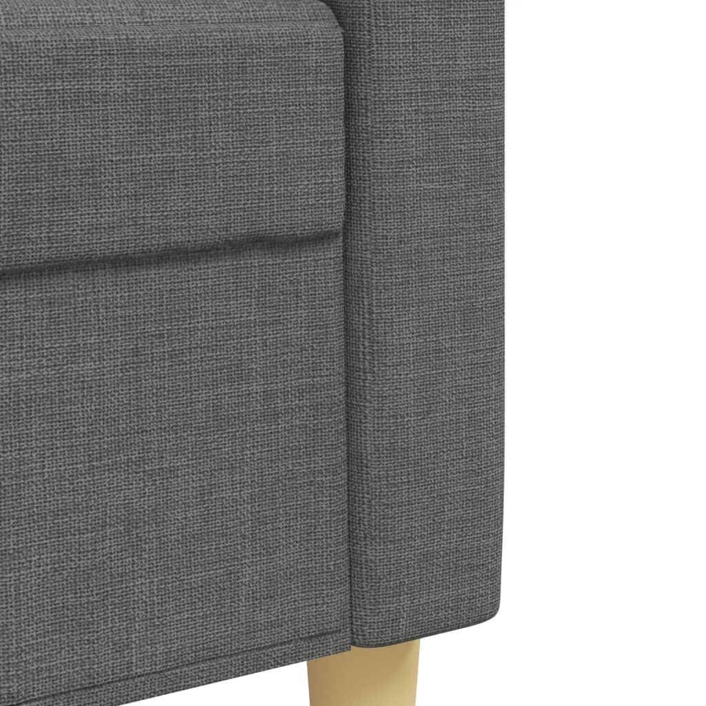 3-dijelni set sofa tamnosivi od tkanine