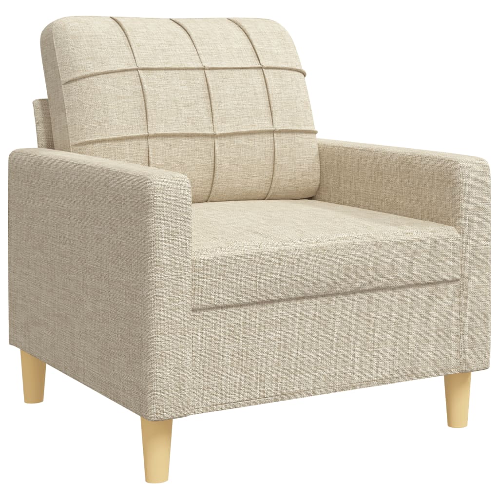 3-dijelni set sofa krem od mikrovlakana
