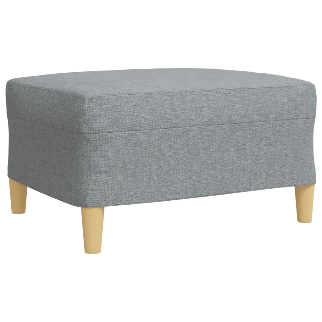 4-dijelni set sofa s tabureom svjetlosivi od tkanine