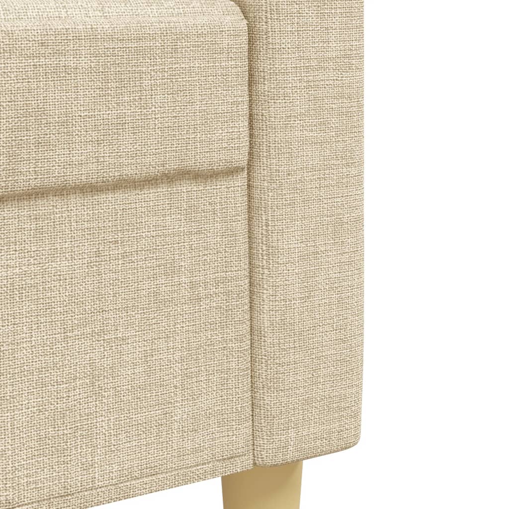 3-dijelni set sofa s ukrasnim jastucima krem od tkanine