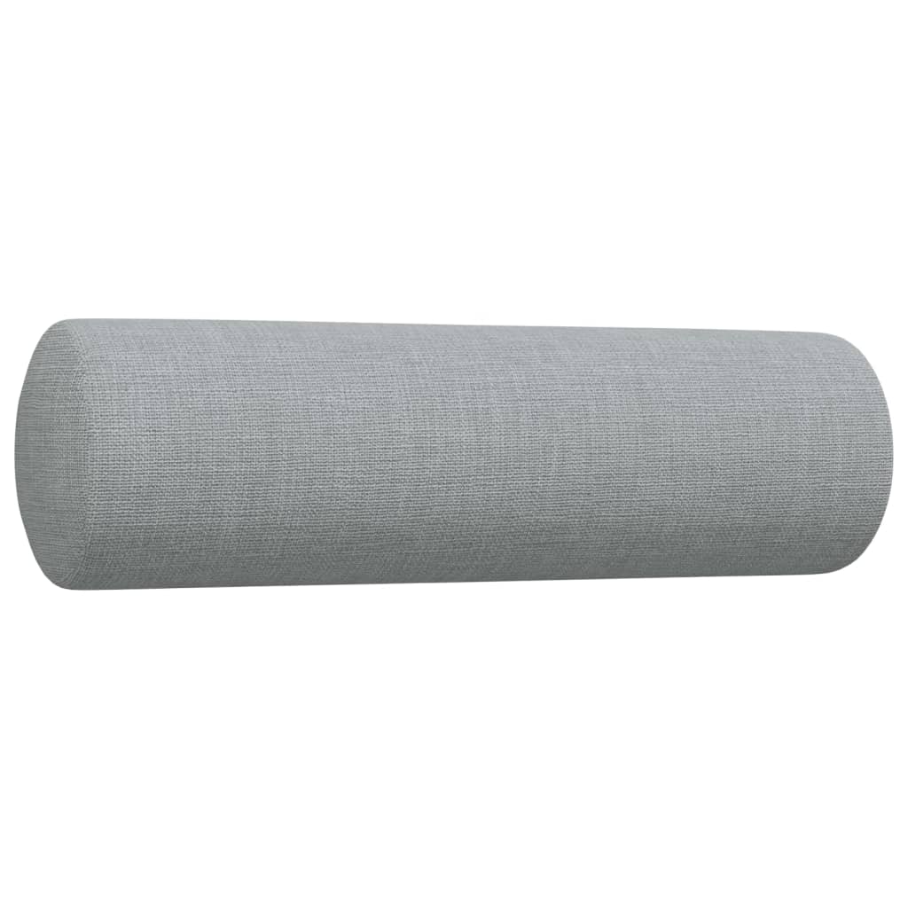 4-dijelni set sofa s tabureom jastucima svjetlosivi od tkanine