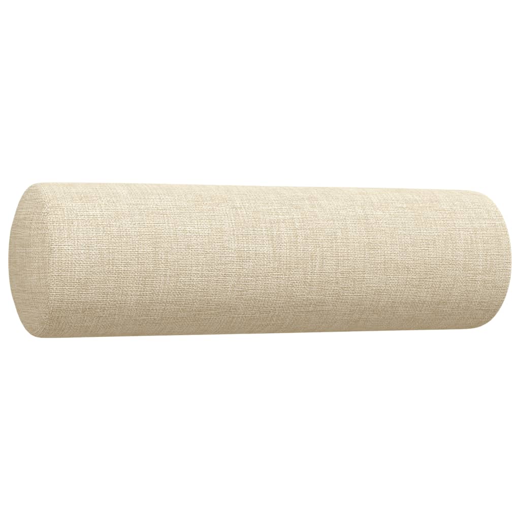 4-dijelni set sofa s tabureom i jastucima krem tkanina