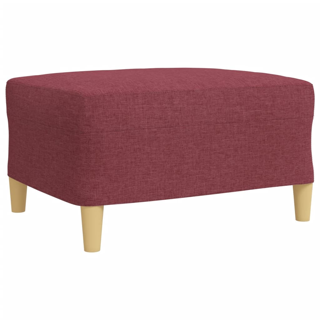 4-dijelni set sofa s tabureom i jastucima boja vina tkanina