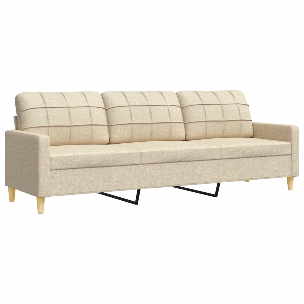 2-dijelni set sofa krem od tkanine