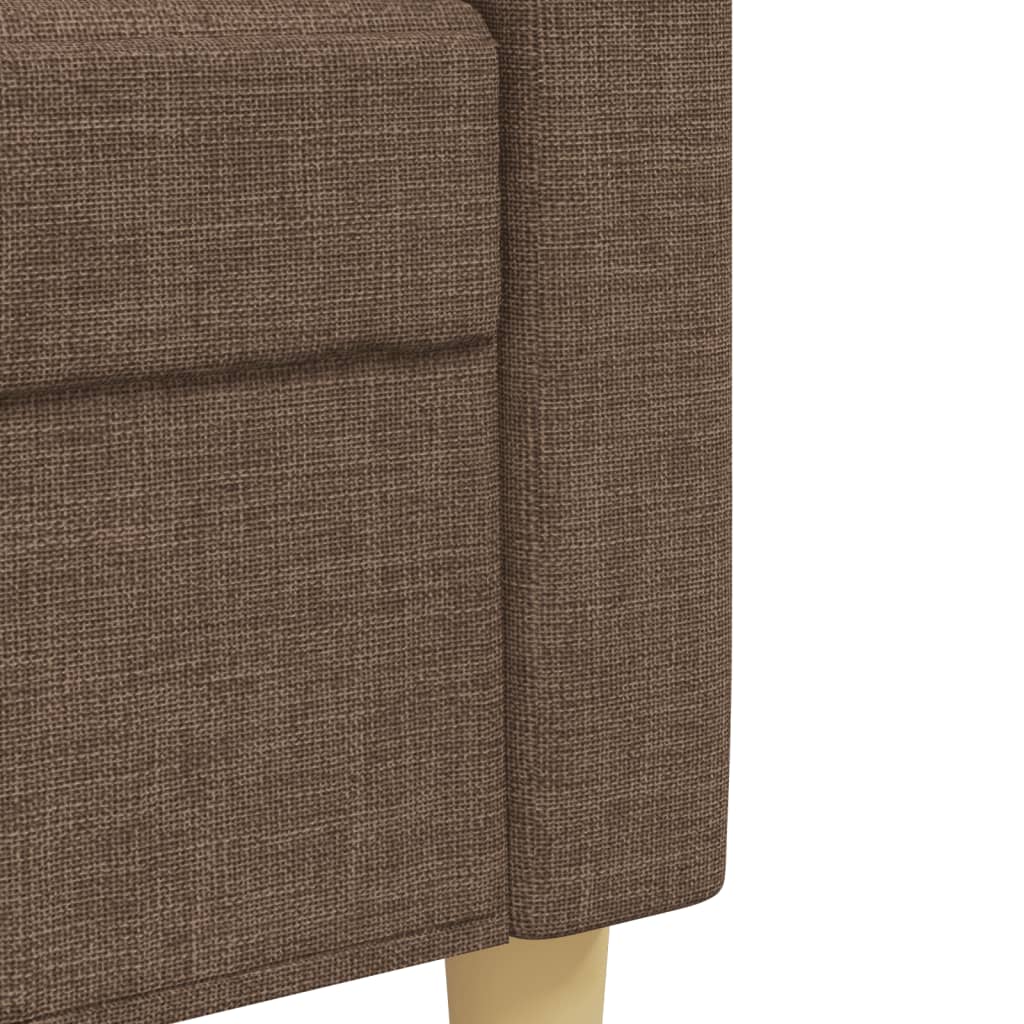 2-dijelni set sofa smeđi od tkanine