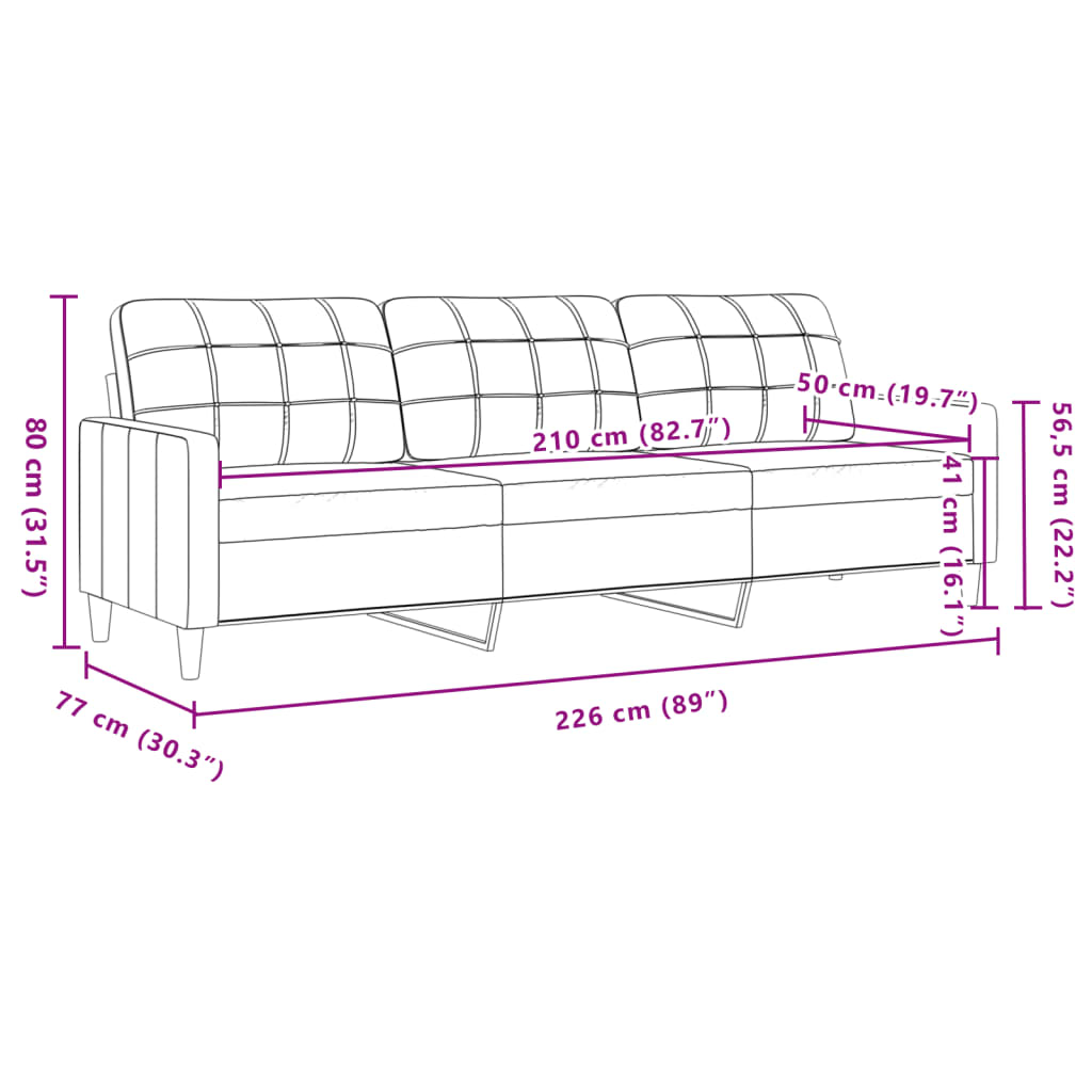 2-dijelni set sofa crvena boja vina od tkanine