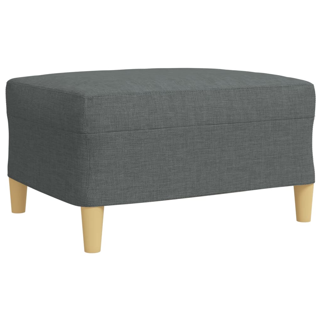 3-dijelni set sofa s tabureom tamnosivi od tkanine