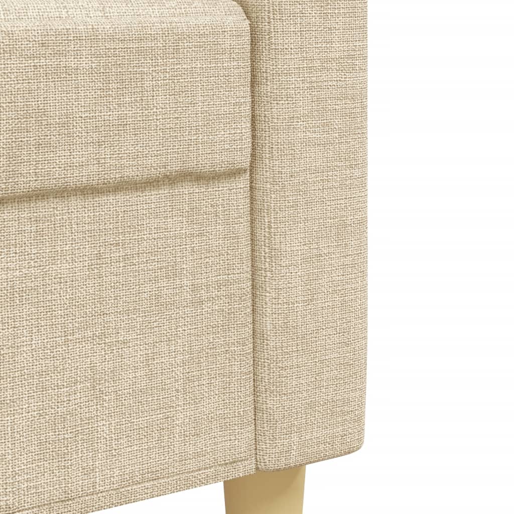 2-dijelni set sofa s ukrasnim jastucima krem od tkanine