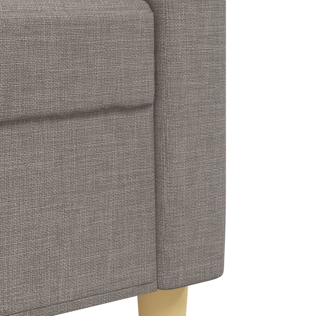 2-dijelni set sofa s ukrasnim jastucima smeđesivi od tkanine