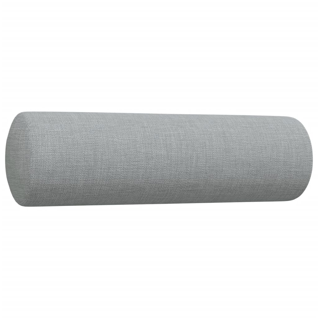 3-dijelni set sofa s tabureom i jastucima svjetlosivi tkanina